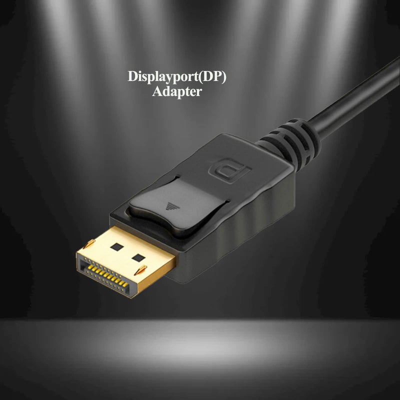 Anbear DisplayPort to VGA Adapter, Gold Plated DisplayPort for Enabled Desktops and Laptops to VGA Converter 1080P@60HZ(1Pack, DP) - Image 2